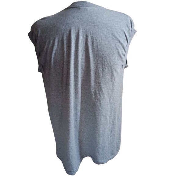 Vtg Men's T-shirt XXXL Single Stitch gray Sleeveless Fruit Loom 90s Grunge 3XL - Picture 4 of 5